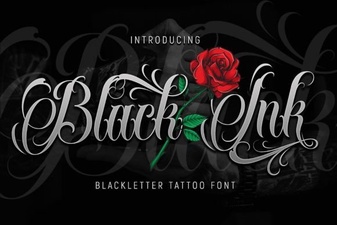 Black Ink Font – Bold Blackletter Gothic Typeface for Designs
