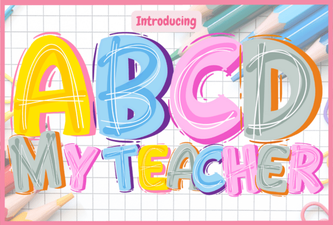 Abcd My Teacher Font: Fun Handwriting for Kids