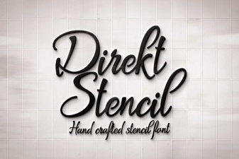 Explore Direkt Stencil Font for Modern Design Projects