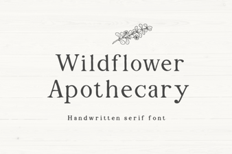 Wildflower Apothecary Font for Elegant Botanical Designs